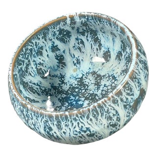 Chinese Blue & White Splash Glazed Porcelain Tea Cup For Sale