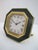 Cartier Paris Gold Plated Green Enamel Octagonal Travel Alarm Desk Clock For Sale - Image 14 of 14