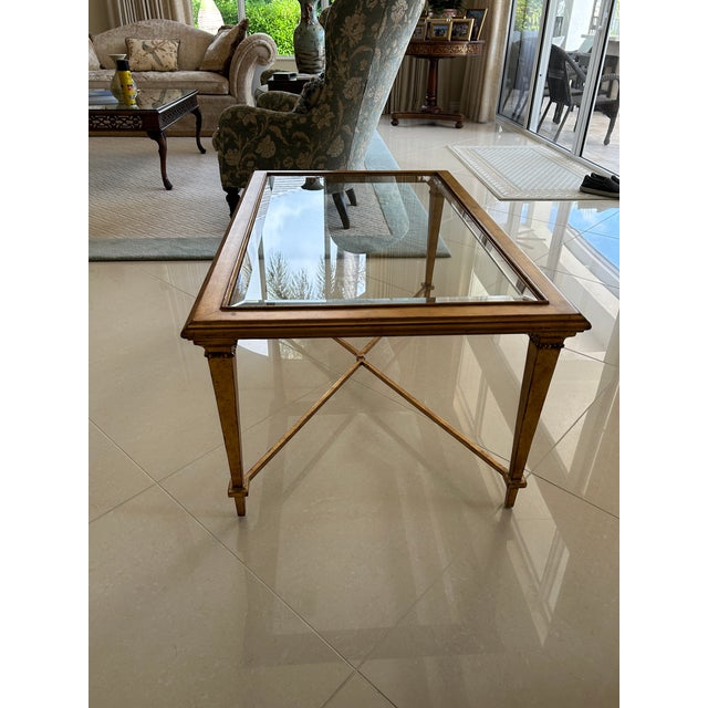 English Scully & Scully Bristol Rectangular Coffee Table, Gold Leaf Finish For Sale - Image 3 of 15