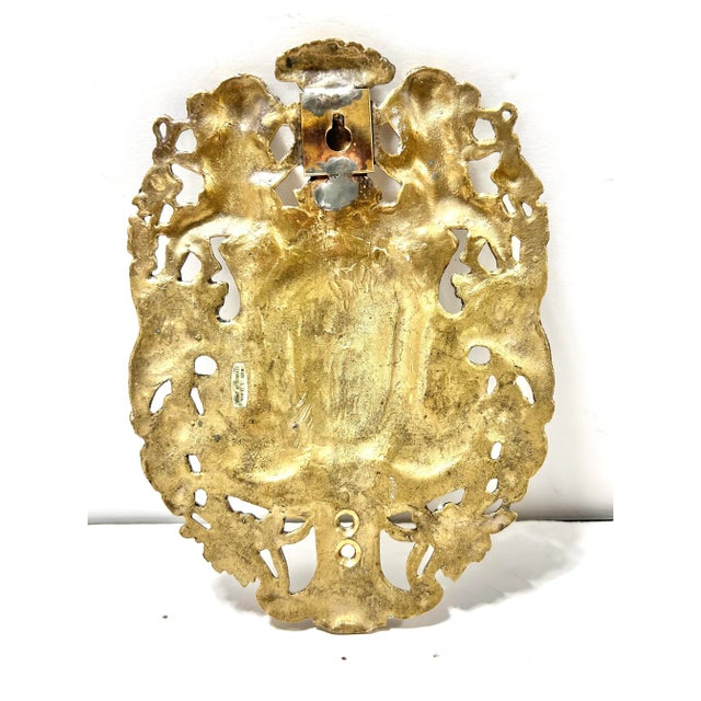 Metal Hollywood Regency Brass Wall Plaque – Gallery Wall Decor For Sale - Image 7 of 7