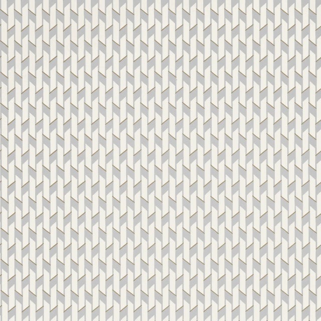Contemporary Sample - Schumacher X David Oliver Empire Wallpaper in Felt For Sale - Image 3 of 3