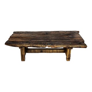 Rustic Repurposed Mexican Door Coffee Table For Sale