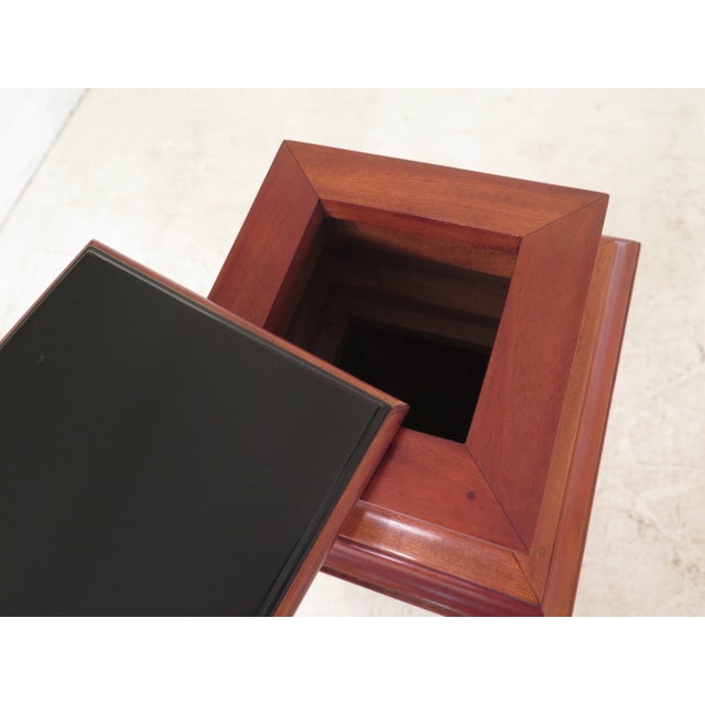 Brown Mahogany Adam Style Carved Pedestals-A Pair For Sale - Image 8 of 10