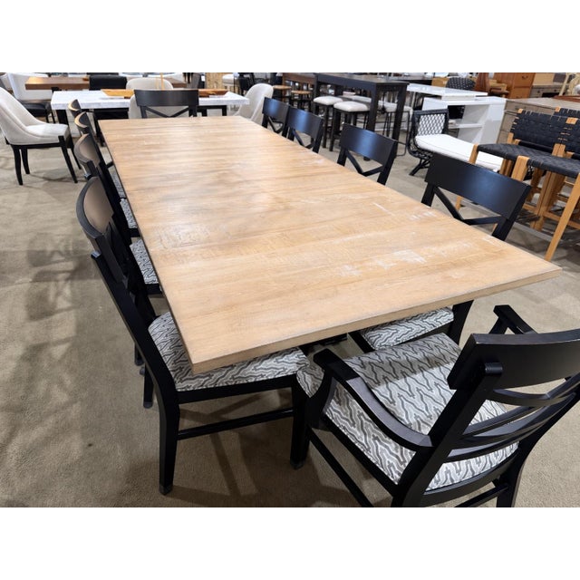 Mid-Century Modern Ethan Allen Dining Table and Ten Chairs For Sale - Image 3 of 6