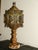 Stone Vintage Moroccan Middle Eastern Turkish Jeweled Brass Table Lamp Marble Base For Sale - Image 7 of 16