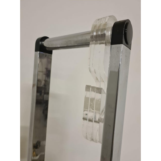 Space Age Coat Hanger in Marble, Steel and Acrylic Glass, 1970s For Sale - Image 14 of 18