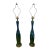 1960s Mid-Century Modern Royal Haeger Green Drip Glaze Lamps - Set of 2 For Sale