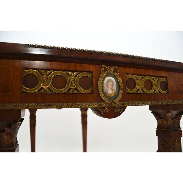 Antique French Inlaid Walnut Ormolu Mounted Desk, 1800s For Sale - Image 14 of 18