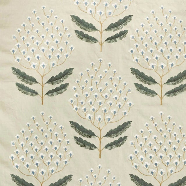 Sanderson Bellis Fabric in Silver Fern For Sale