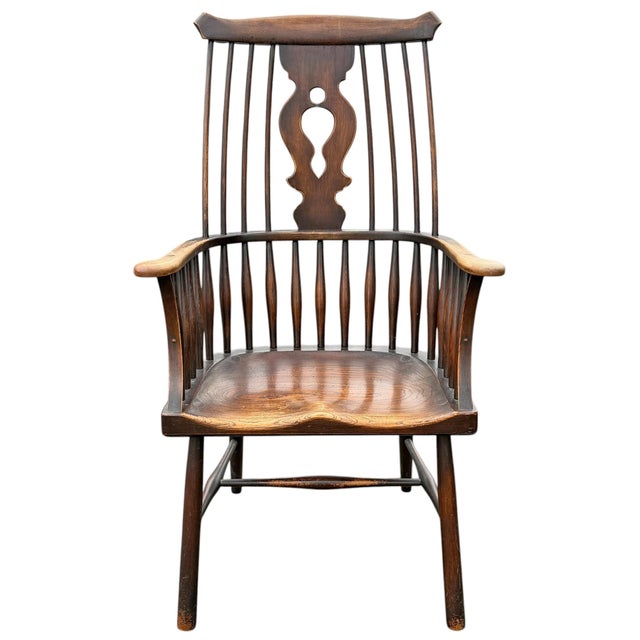 English Late 19th/Early 20th Century English Thames Valley Windsor Chair For Sale - Image 3 of 14
