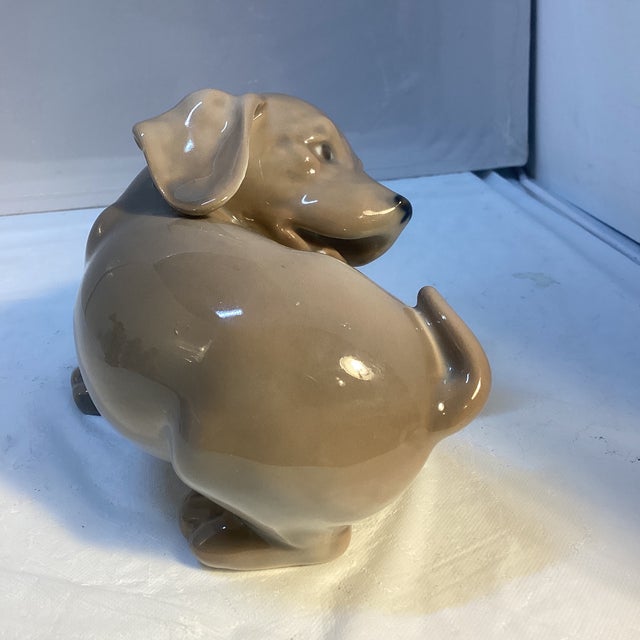 Figurative Mid 20th Century Royal Copenhagen Porcelain Figurine, Dachshund Puppy For Sale - Image 3 of 11