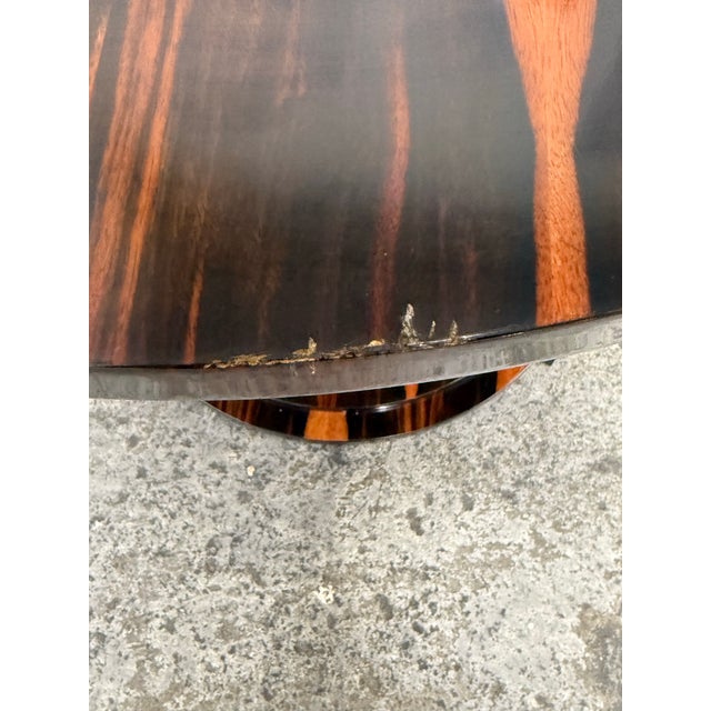 Wood New Art Deco Style Macassar Ebony Side Table For Sale - Image 7 of 12