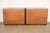 Henredon Mid-Century Modern Hollywood Regency Campaign Oak and Brass Buffet Servers or Bar Cabinets, Pair For Sale - Image 15 of 16