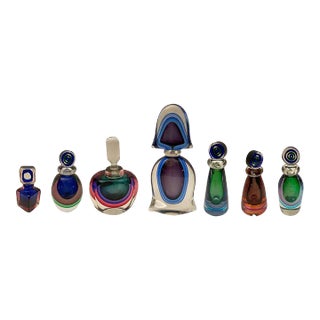 1960s Murano Glass Perfume Bottles- Set of 7 For Sale