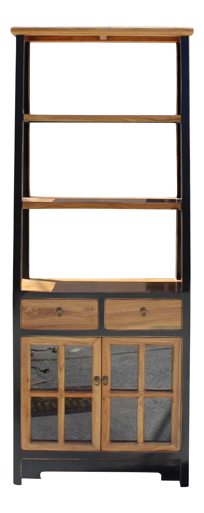 Vintage New Bookcases With Glass Doors Chairish