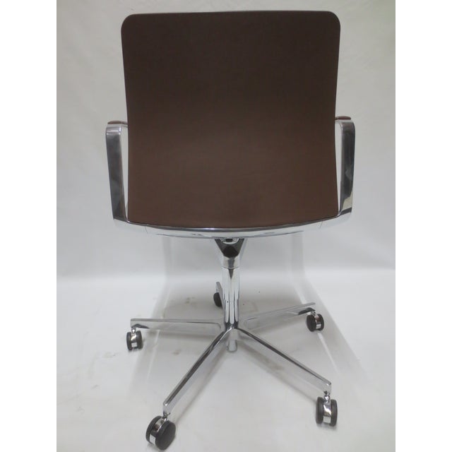 Animal Skin Walter Knoll Leadchair Executive Low Back Office Chair in Toffee (New) For Sale - Image 7 of 8