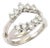 Diamond Insert 14k White Gold Ring - Size 6 For Sale