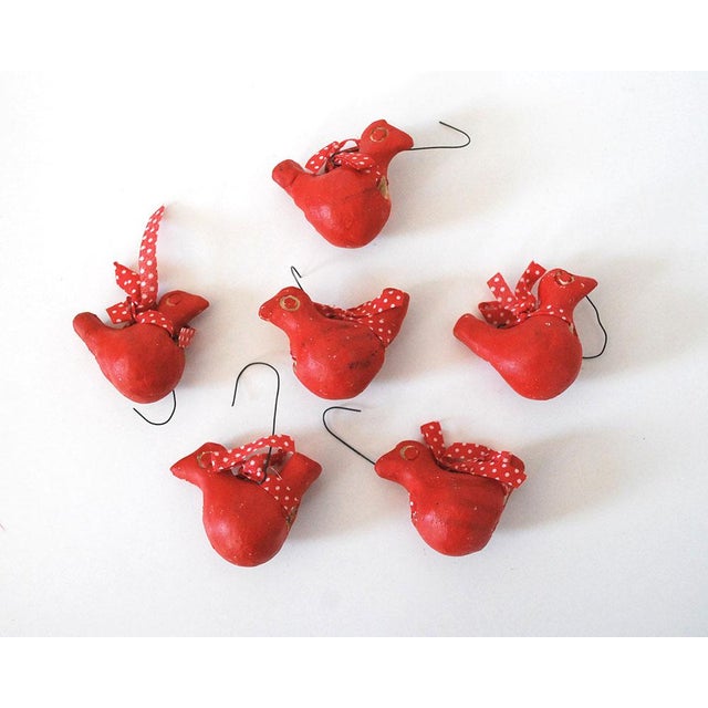 Vintage Rustic Red Clay Bird Whistle Ornaments Set of 3 Chairish