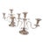 Pair of English Neoclassical Lyre-Form Silver Three Light Candelabra For Sale