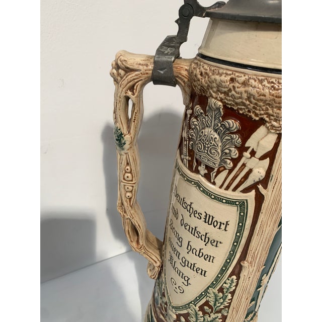Large Glazed Stoneware Beer Mug, Germany, Late 19th Century For Sale - Image 11 of 12