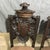 These chairs are hand carved and hand tooled, the chairs are in the original condition. On the back of the chairs are...
