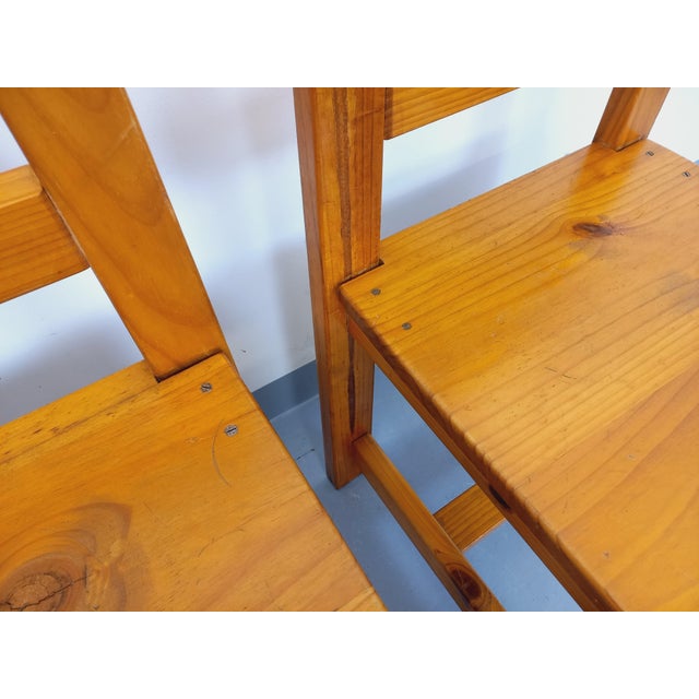 Vintage Pine Chairs, 1980s, Set of 2 For Sale - Image 9 of 18