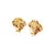 Metal 18k Yellow Gold 4cts Rubies & 0.60cts Diamonds Studded Ribbon Wave Earrings, A Pair For Sale - Image 7 of 11