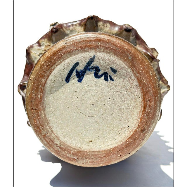Ka-Kwong Hui MCM Vintage Studio Art Pottery Vase For Sale In New York - Image 6 of 7