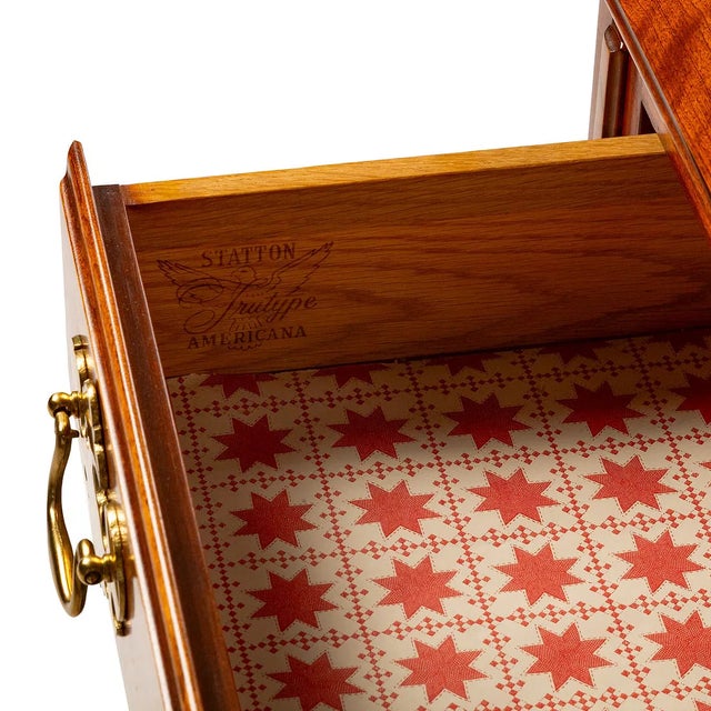 American Late 20th Century Georgian Style Mahogany Slant Front Desk by Statton Americana For Sale - Image 3 of 5