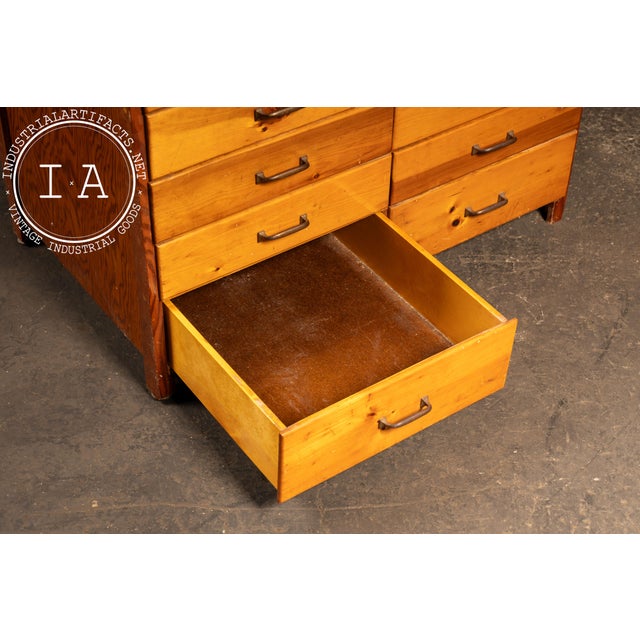 Mid-Century 12-Drawer Drafting & Parts Cabinet For Sale - Image 12 of 14