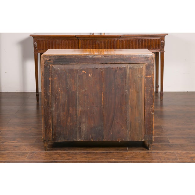 Austrian Biedermeier Period Walnut Buffet with Geometric Pyramidal Marquetry For Sale - Image 11 of 12