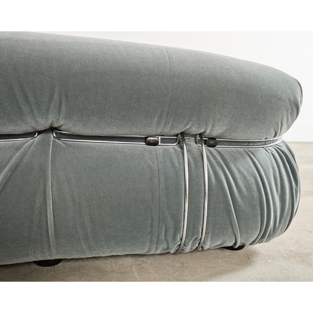 Cassina Soriana Mohair Sofa Designed by Afra and Tobia Scarpa For Sale - Image 18 of 18
