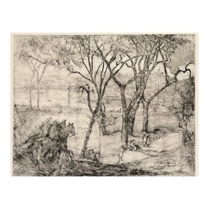 1922 William Meyerowitz Park Landscape Etching