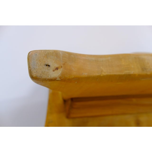 Brown 1970s Organic Modern Live-Edge Wood Footstool For Sale - Image 8 of 8