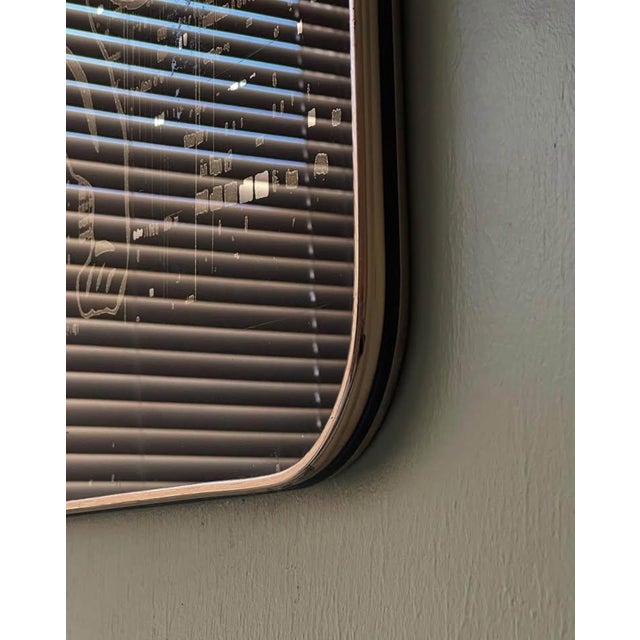 80s Black and Metallic Mirror Cityscape Art / Tabletop For Sale In New York - Image 6 of 6