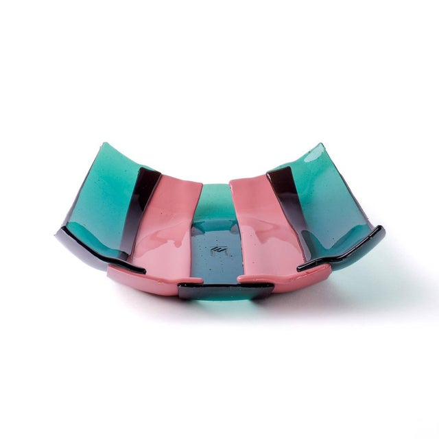 Not Yet Made - Made To Order Stripe Bowl in Clear Aqua by Enzo Mari for Corsi Design Factory For Sale - Image 5 of 8
