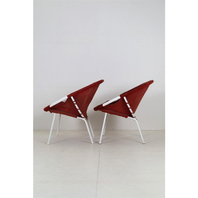 Set of Mid-Century Modern Red Balloon Chairs by Lusch & Co, 1960s For Sale - Image 16 of 18