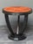 Mid 20th Century French Art Deco Ebonized Round Side Table With Burl Walnut Top - Two Available For Sale - Image 5 of 11