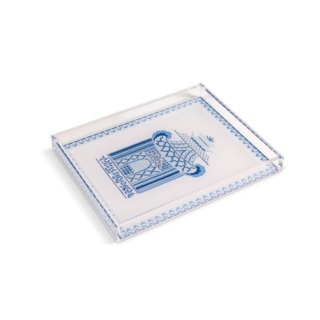 Name: Pagoda Garden Blue/White Vanity Tray Size: 1.25"H x 10"W x 8"D Pagoda Garden is is created from inspiration of the...