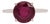 3.8ct Beautiful Red Ruby Ring in Solid 14k White Gold Round 9mm | Solitaire Ring, Size 6.75 For Sale