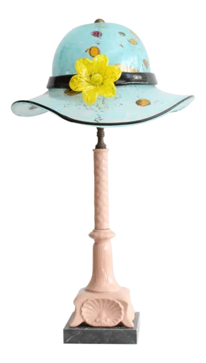 Murano Scala Hat Lamp on a Wedgewood Base