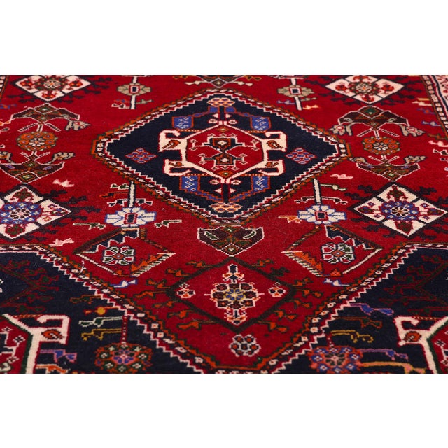 Early 20th Century Vintage Persian Qashqai Rug, 03'05 X 05'02 For Sale - Image 5 of 10