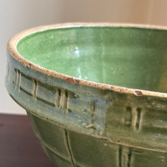 1930s Nelson McCoy Stoneware Mixing Bowl For Sale - Image 9 of 13