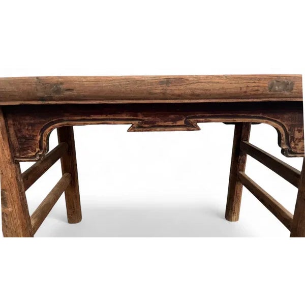 Natural Elm Console or Wine Table, 29.5" Inch Tall For Sale - Image 9 of 9