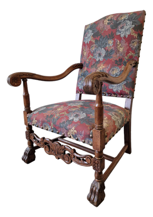 French Lounge Chair in Elm