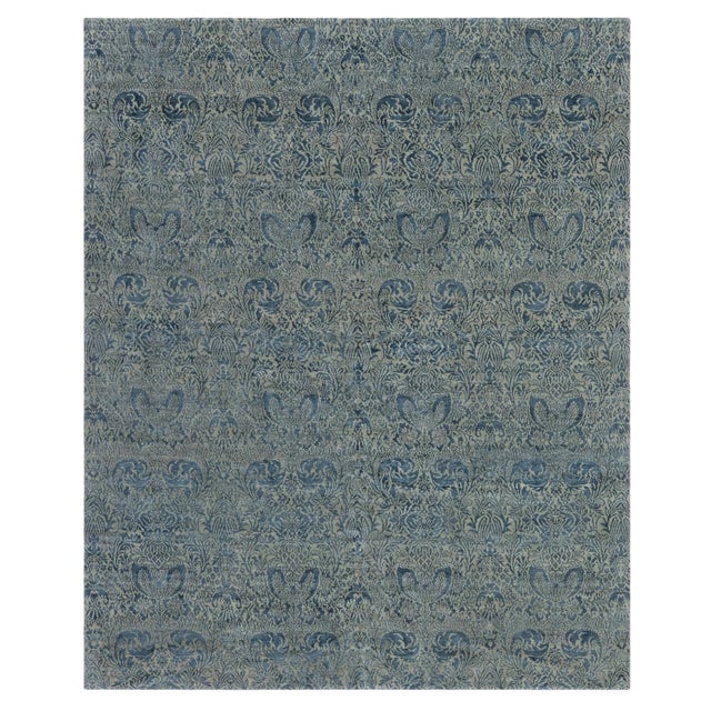Contemporary S10 Tibetan Floral Design Rug by Doris Leslie Blau For Sale