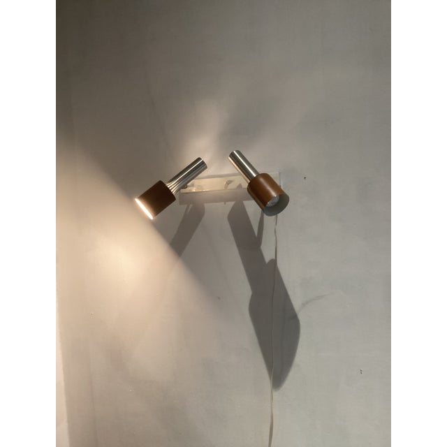 Mid-Century Modern Dutch Double Wall Light attributed to H. Th. J. A. Busquet for Hala, 1960s For Sale - Image 3 of 11
