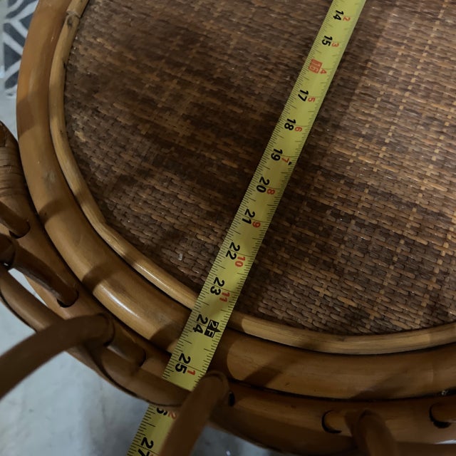 Wood 1970s Bohemian Bamboo Bar Cart/Tea Cart For Sale - Image 7 of 10