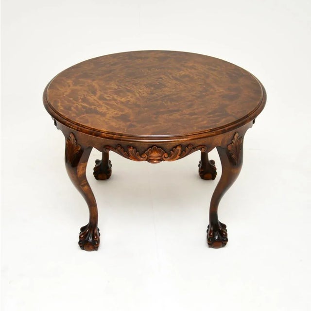 An impressive and beautiful antique Swedish satin birch coffee table. This was recently imported from Sweden, it dates...