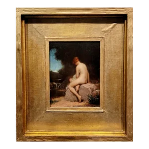 Benjamin Eggleston - Lonely Nude Female - 19th Century Oil Painting